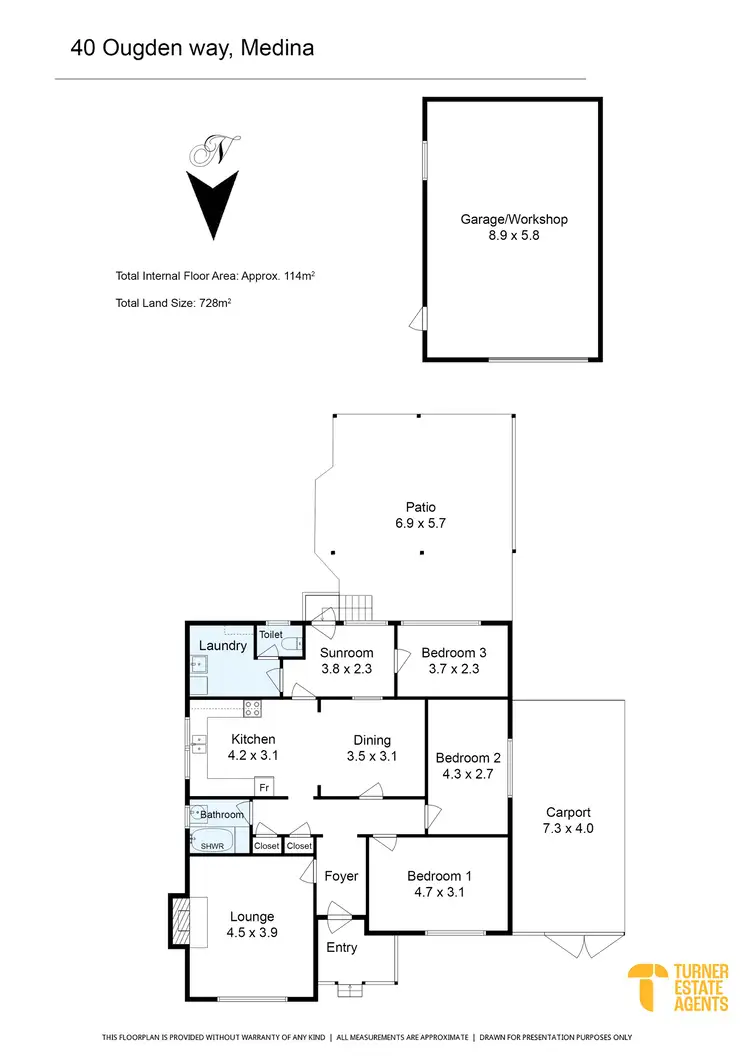 Floorplan of Homely house listing, 40 Ougden Way, Medina WA 6167