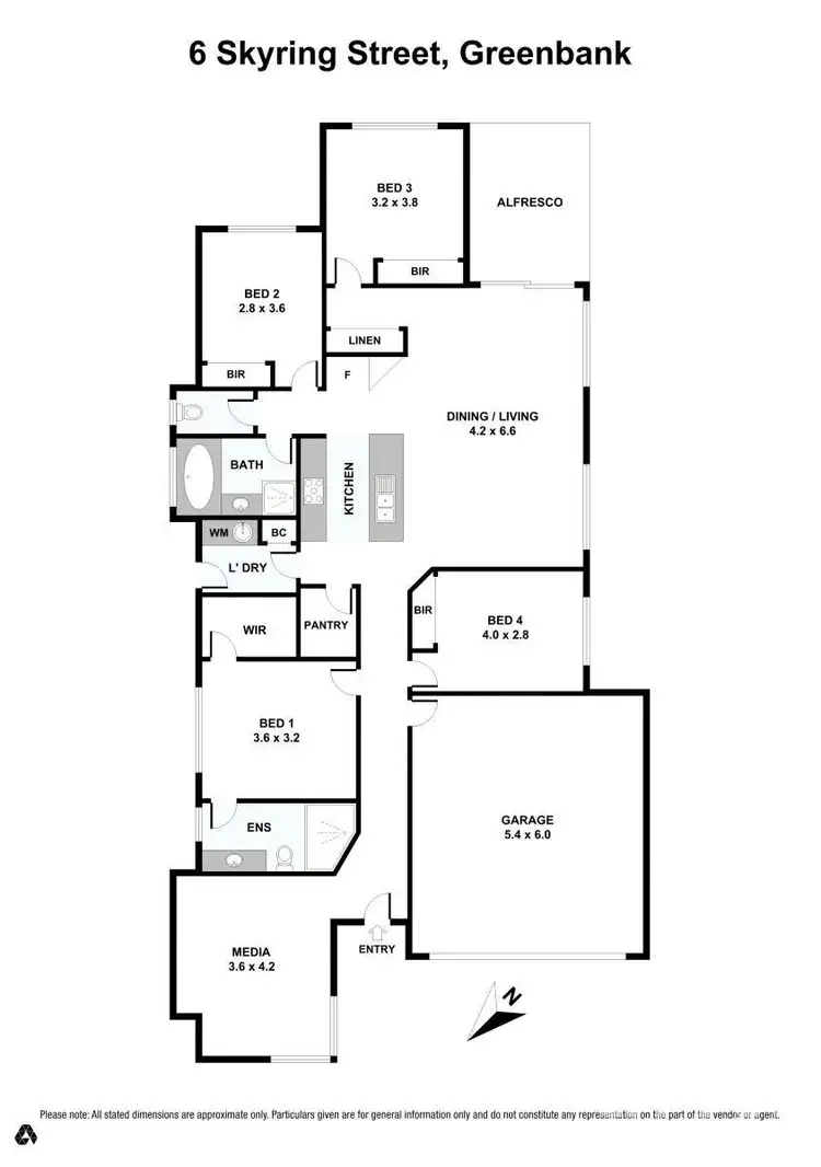 Floorplan of Homely house listing, 6 Skyring Street, Greenbank QLD 4124