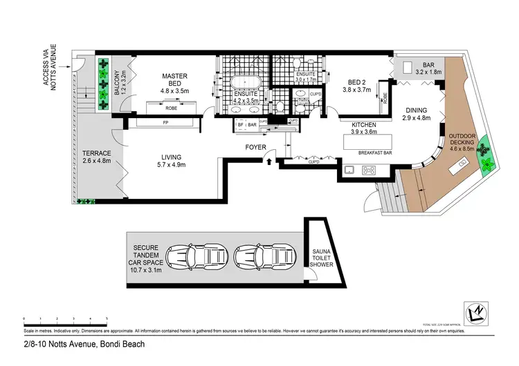 Floorplan of Homely apartment listing, 2/8-10 Notts Avenue, Bondi Beach NSW 2026