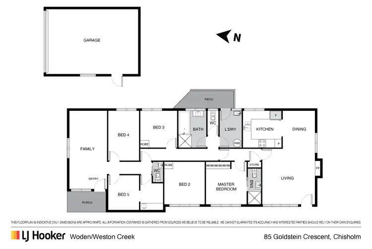 Floorplan of Homely house listing, 85 Goldstein Crescent, Chisholm ACT 2905