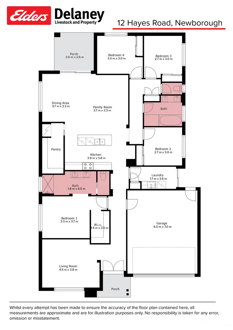Floorplan of Homely house listing, 12 Hayes Road, Newborough VIC 3825