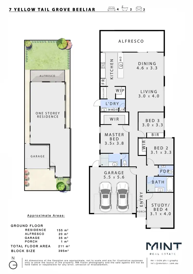 Floorplan of Homely house listing, 7 Yellowtail Grove, Beeliar WA 6164
