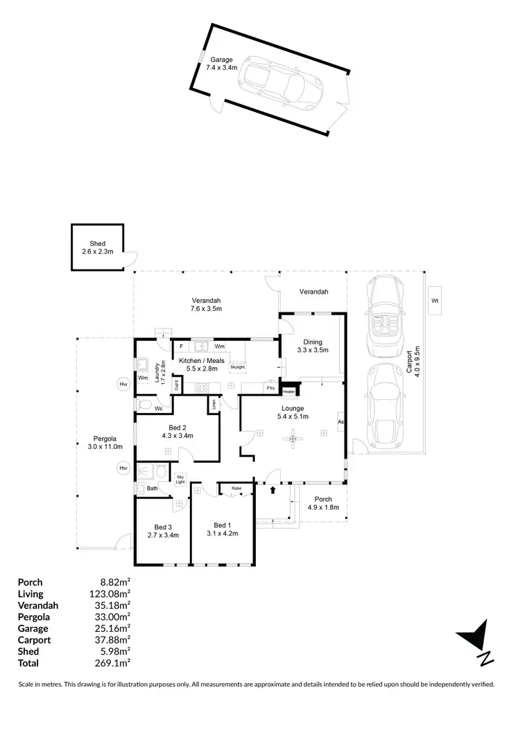 Floorplan of Homely house listing, 85 Collingbourne Drive, Elizabeth Vale SA 5112