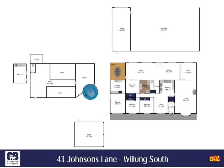 Floorplan of Homely rural property listing, 43 Johnsons Lane, Willung South VIC 3847