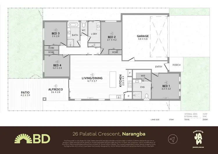 Floorplan of Homely house listing, 26 Palatial Crescent, Narangba QLD 4504