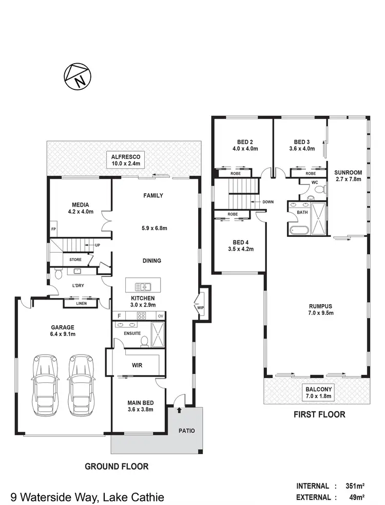 Floorplan of Homely house listing, 9 Waterside Way, Lake Cathie NSW 2445
