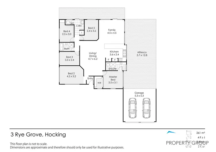 Floorplan of Homely house listing, 3 Rye Grove, Hocking WA 6065