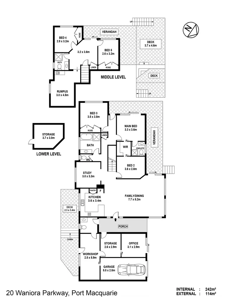 Floorplan of Homely house listing, 20 Waniora Parkway, Port Macquarie NSW 2444