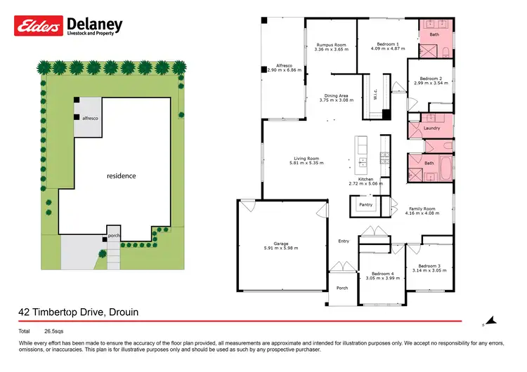 Floorplan of Homely house listing, 42 Timbertop Crescent, Drouin VIC 3818