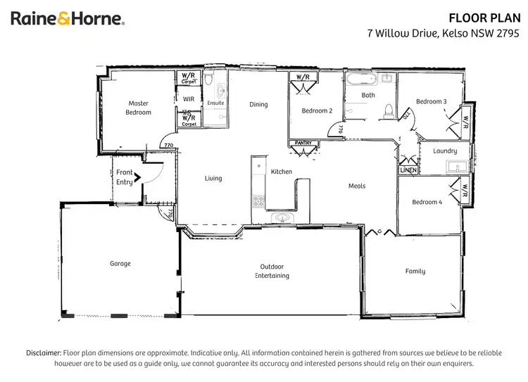 Floorplan of Homely house listing, 7 Willow Drive, Kelso NSW 2795