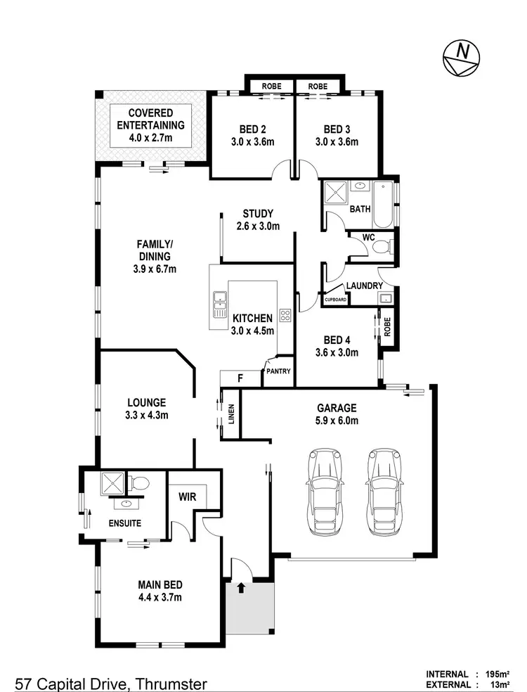 Floorplan of Homely house listing, 57 Capital Drive, Thrumster NSW 2444