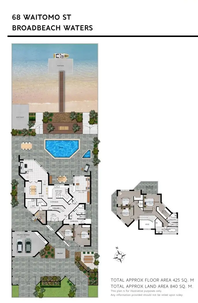 Floorplan of Homely house listing, 68 Waitomo Street, Broadbeach Waters QLD 4218