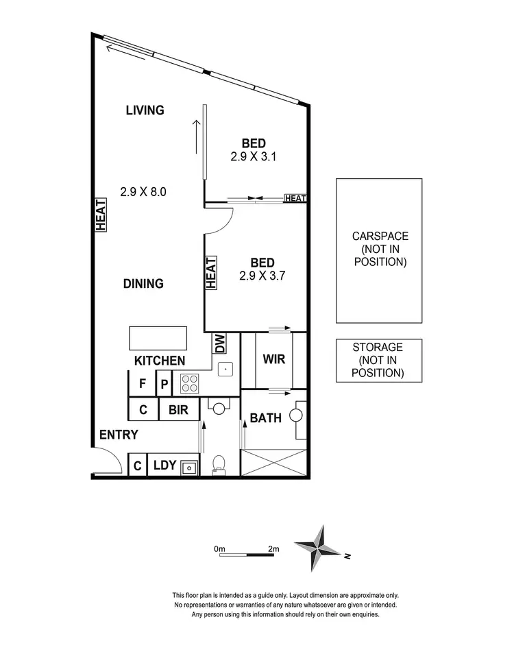 Floorplan of Homely apartment listing, 703/68 La Trobe Street, Melbourne VIC 3000