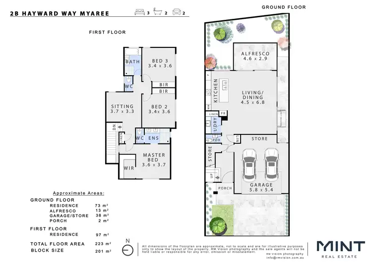 Floorplan of Homely townhouse listing, 2B Hayward Way, Myaree WA 6154