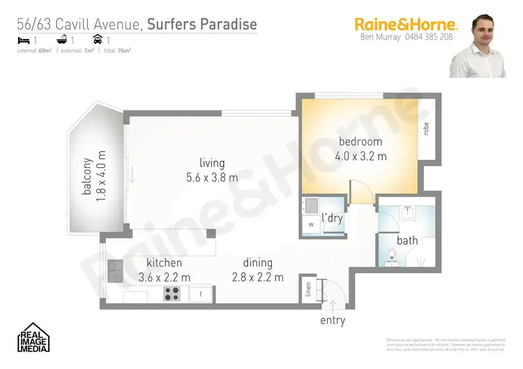 Floorplan of Homely apartment listing, 56/63 Cavill Avenue, Surfers Paradise QLD 4217