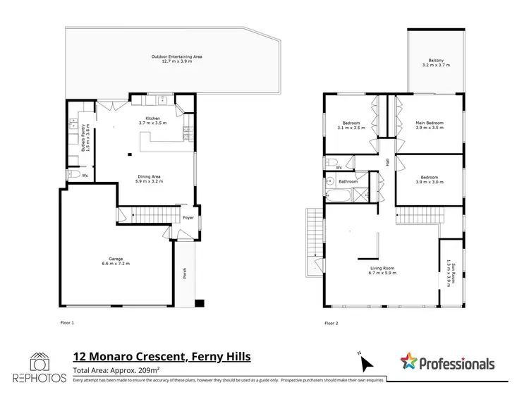 Floorplan of Homely house listing, 12 Monaro Crescent, Ferny Hills QLD 4055