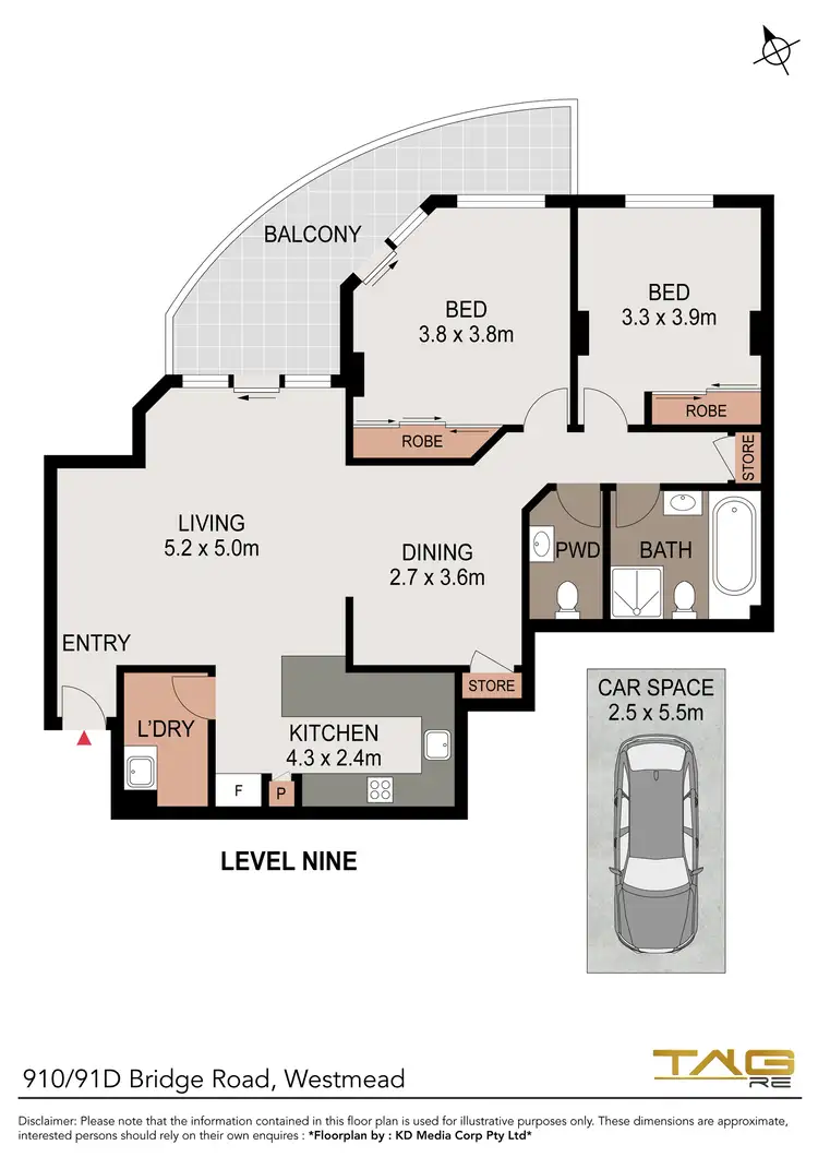 Floorplan of Homely unit listing, 910/91D Bridge Road, Westmead NSW 2145