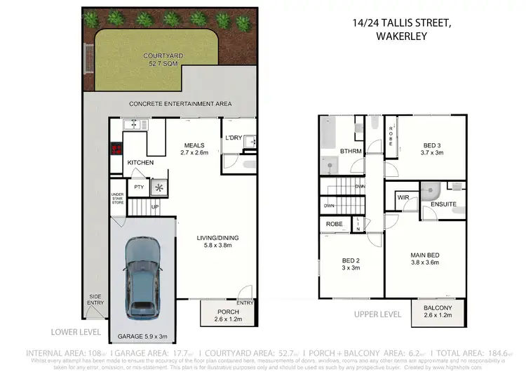 Floorplan of Homely townhouse listing, 14/24 Tallis Street, Wakerley QLD 4154