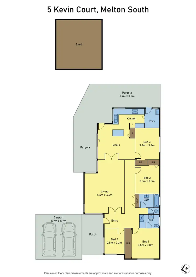 Floorplan of Homely house listing, 5 Kevin Court, Melton South VIC 3338