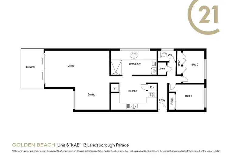 Floorplan of Homely unit listing, Unit 6 'Kabi' 13 Landsborough Parade, Golden Beach QLD 4551