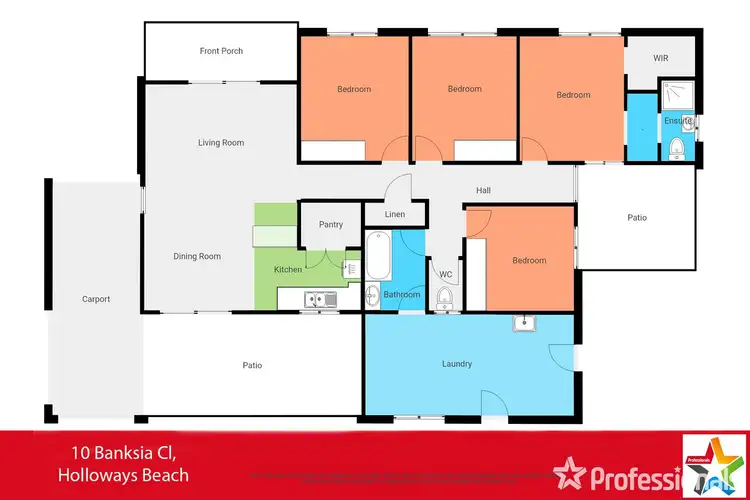 Floorplan of Homely house listing, 10 Banksia Close, Holloways Beach QLD 4878
