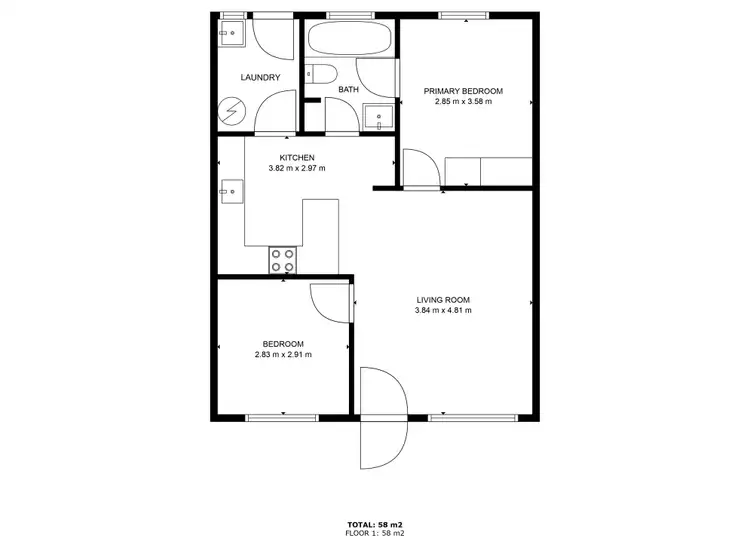 Floorplan of Homely unit listing, 33/604 Hague Street, Lavington NSW 2641