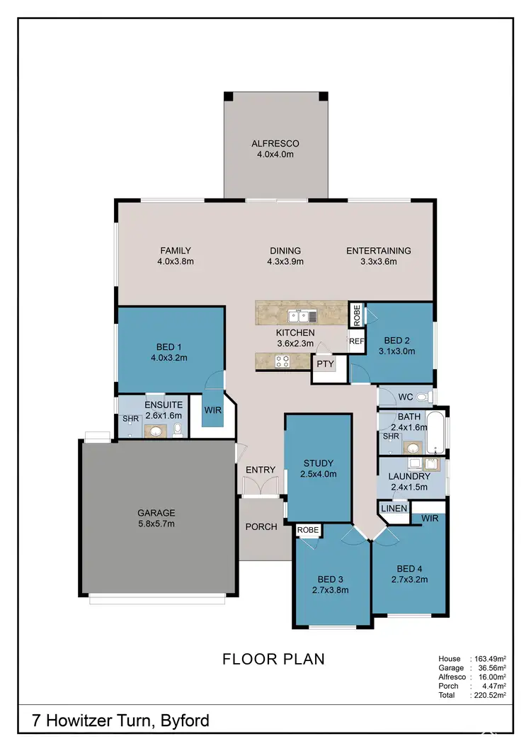 Floorplan of Homely house listing, 7 Howitzer Turn, Byford WA 6122