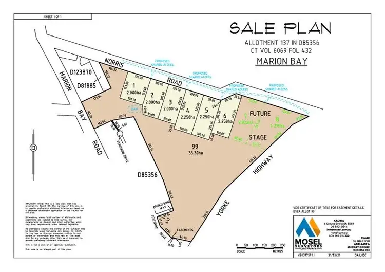 Floorplan of Homely land listing, Lot 3 Norris Road, Marion Bay SA 5575