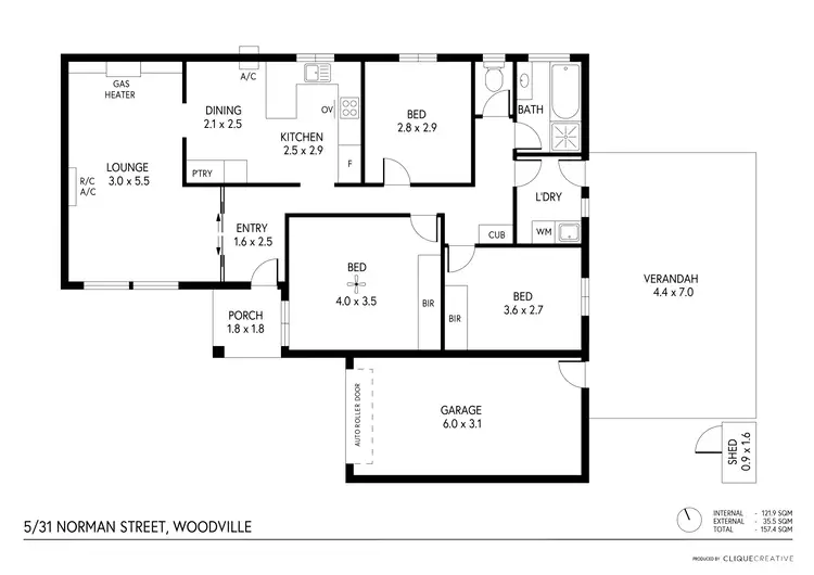Floorplan of Homely unit listing, 5/31 Norman Street, Woodville SA 5011