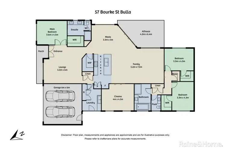 Floorplan of Homely house listing, 57 Bourke Street, Bulla VIC 3428