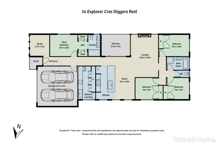 Floorplan of Homely house listing, 14 Explorer Crescent, Diggers Rest VIC 3427