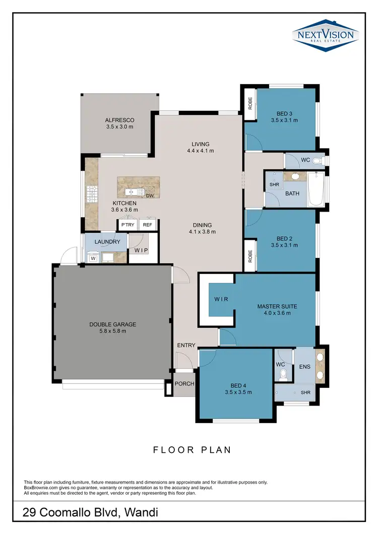 Floorplan of Homely house listing, 29 Coomallo Boulevard, Wandi WA 6167
