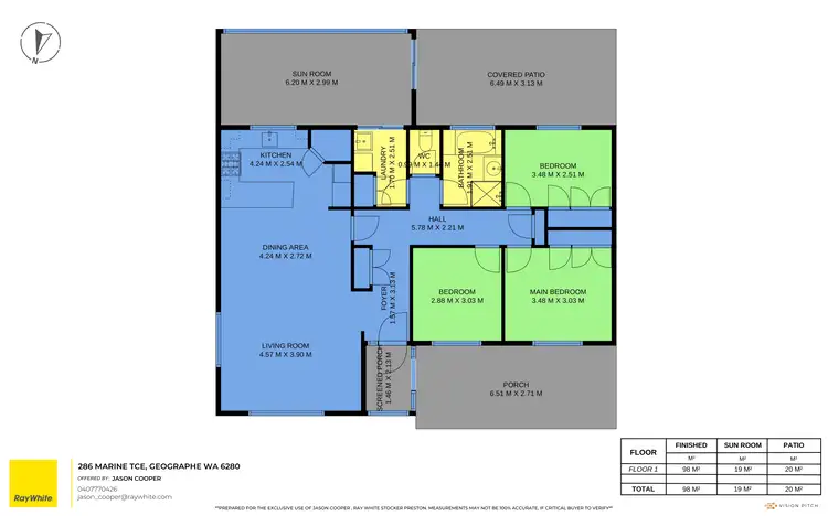 Floorplan of Homely house listing, 286 Marine Terrace, Geographe WA 6280