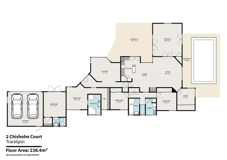 Floorplan of Homely house listing, 2 Chisholm Court, Traralgon VIC 3844