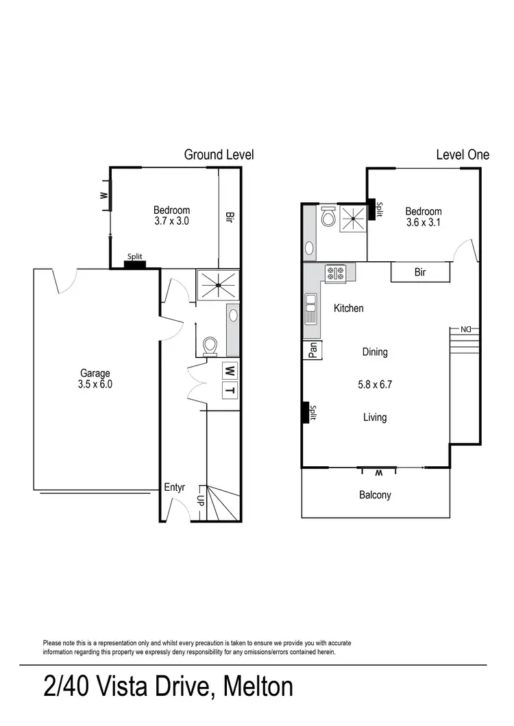 Floorplan of Homely townhouse listing, 3/40 Vista Drive, Melton VIC 3337