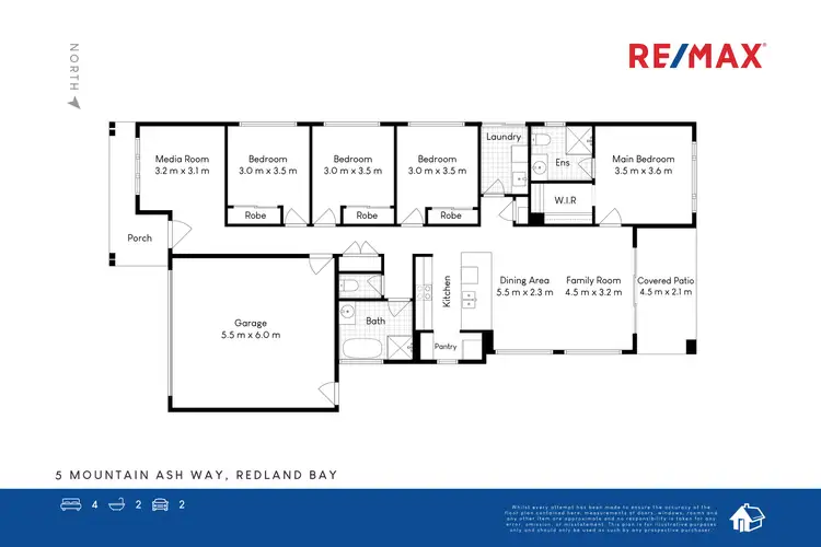 Floorplan of Homely house listing, 5 Mountain Ash Way, Redland Bay QLD 4165