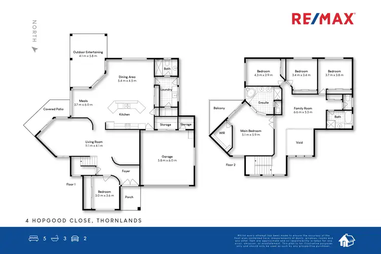 Floorplan of Homely house listing, 4 Hopgood Close, Thornlands QLD 4164