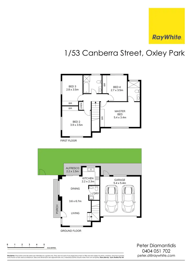 Floorplan of Homely townhouse listing, 1/53 Canberra Street, Oxley Park NSW 2760