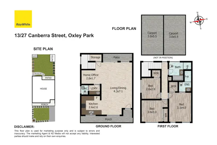 Floorplan of Homely townhouse listing, 13/27-31 Canberra Street, Oxley Park NSW 2760