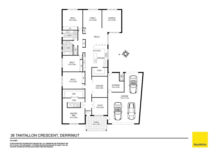 Floorplan of Homely house listing, 36 Tantallon Crescent, Derrimut VIC 3026