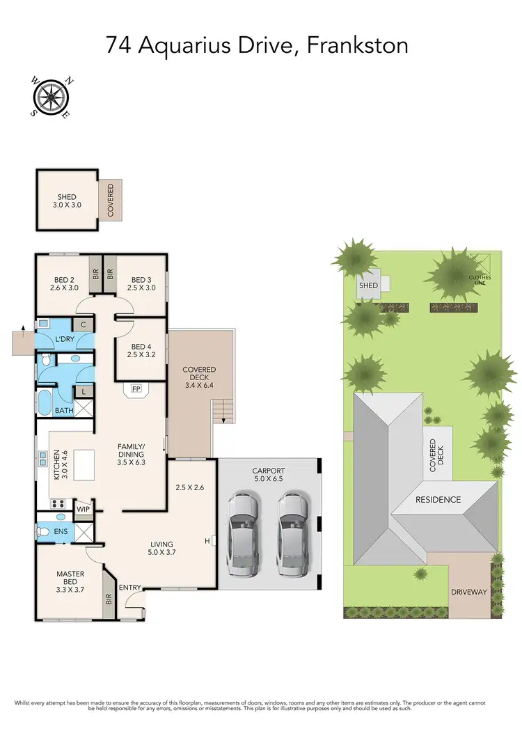 Floorplan of Homely house listing, 74 Aquarius Drive, Frankston VIC 3199