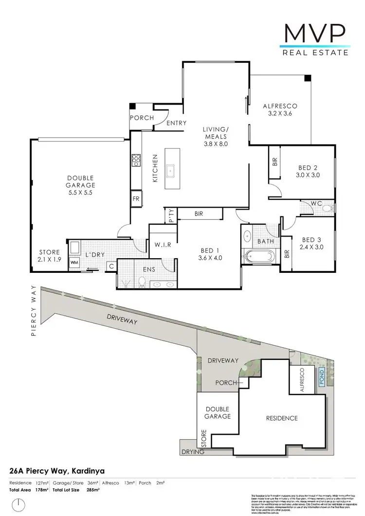 Floorplan of Homely house listing, 26A Piercy Way, Kardinya WA 6163