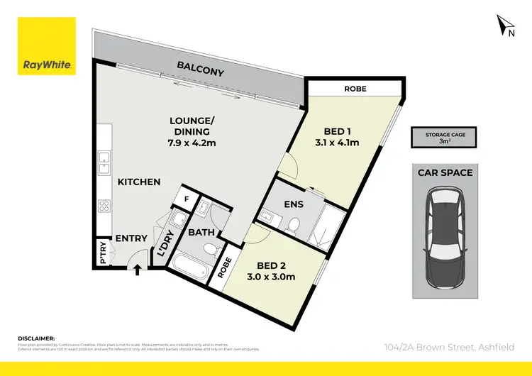 Floorplan of Homely apartment listing, 104/2A Brown Street, Ashfield NSW 2131