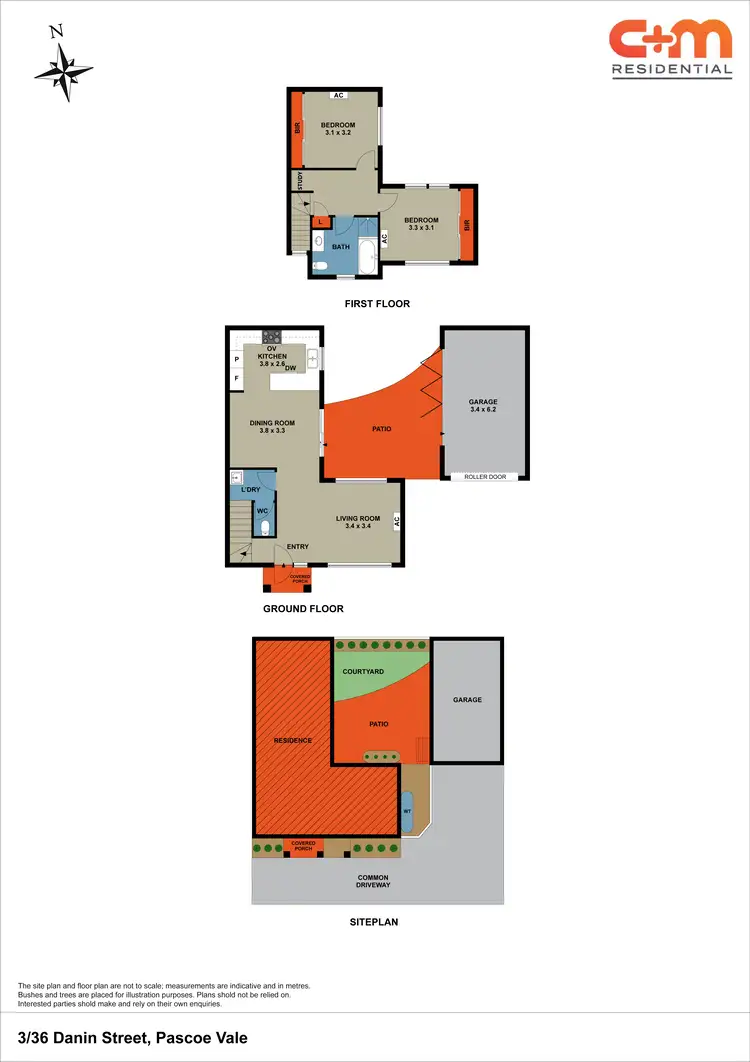 Floorplan of Homely townhouse listing, 3/36 Danin Street, Pascoe Vale VIC 3044