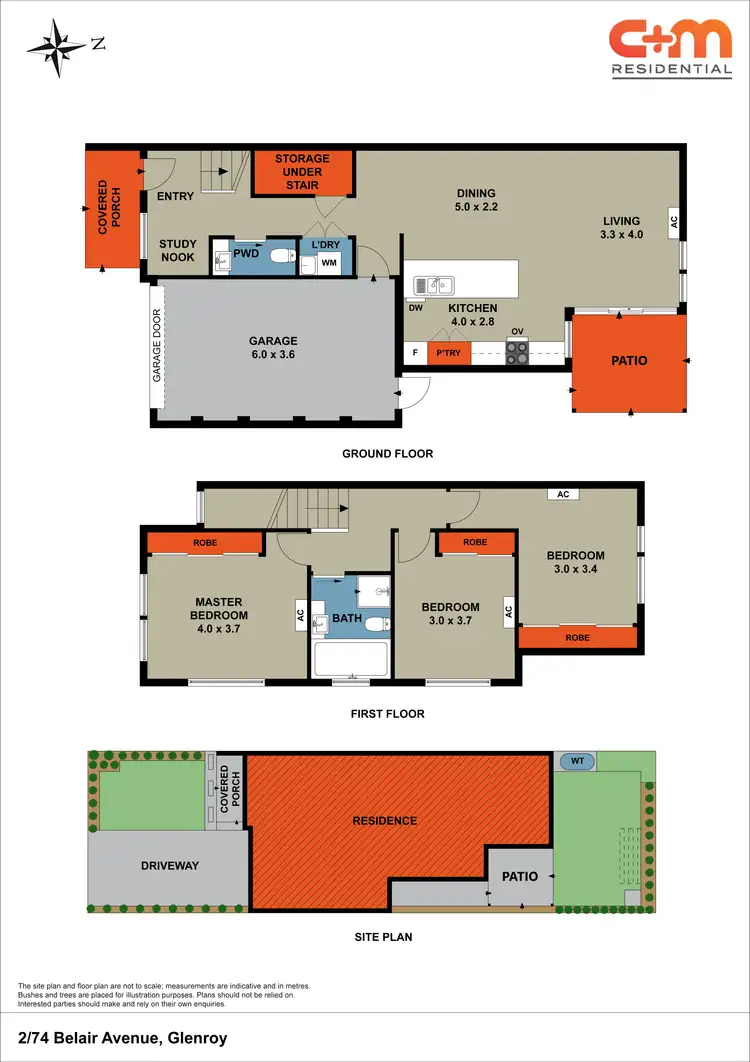 Floorplan of Homely townhouse listing, 2/74 Belair Avenue, Glenroy VIC 3046