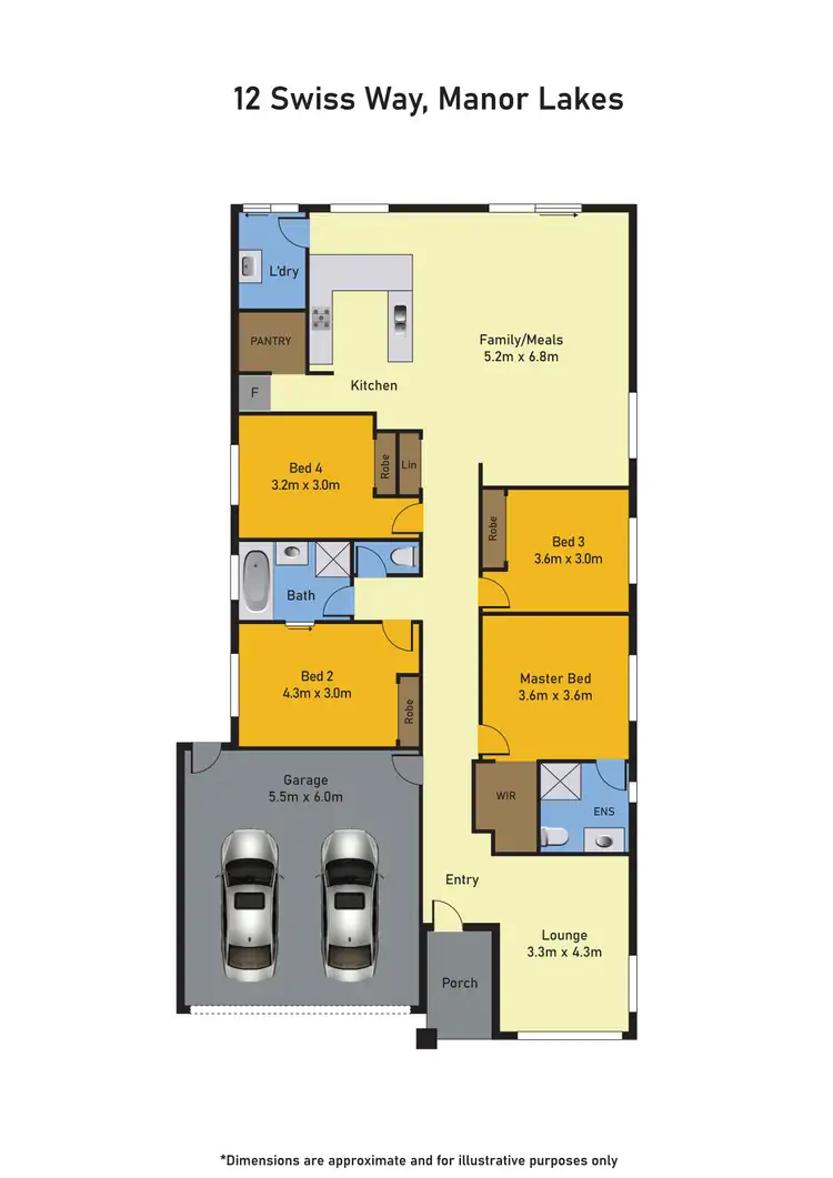 Floorplan of Homely house listing, 12 Swiss Way, Manor Lakes VIC 3024
