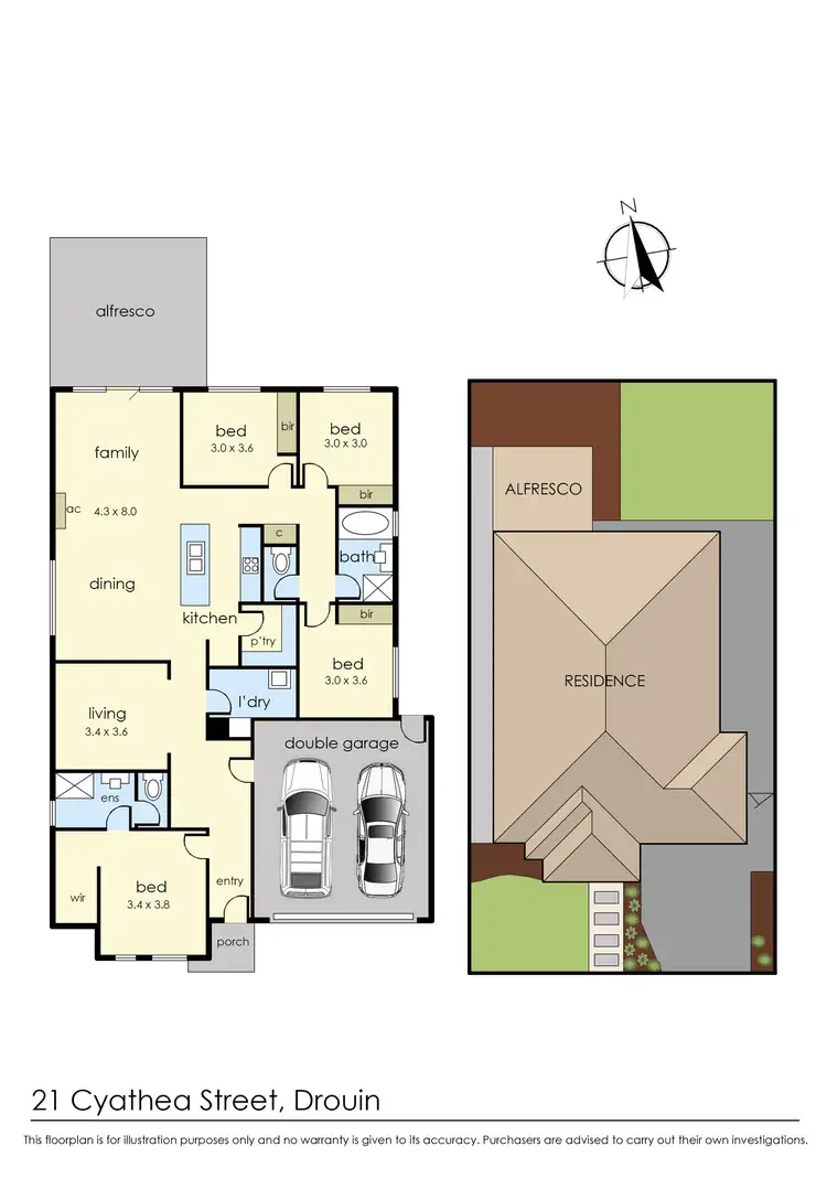 Floorplan of Homely house listing, 21 Cyathea Street, Drouin VIC 3818