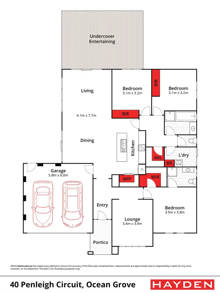 Floorplan of Homely house listing, 40 Penleigh Crescent, Ocean Grove VIC 3226