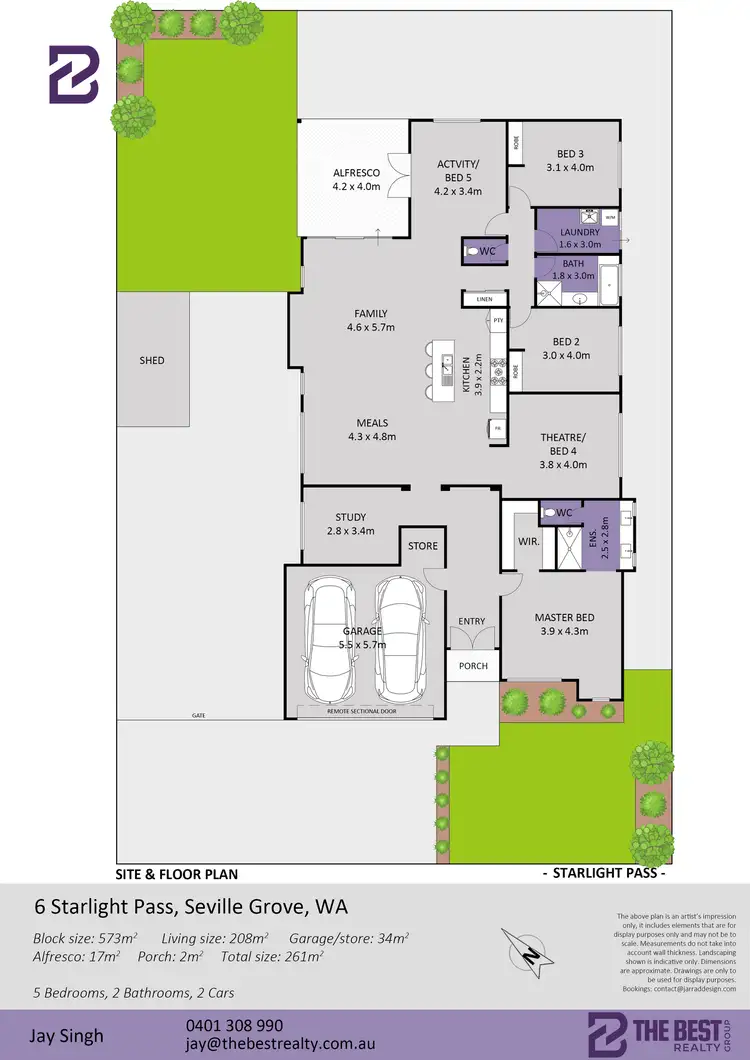 Floorplan of Homely house listing, 6 Starlight Pass, Seville Grove WA 6112