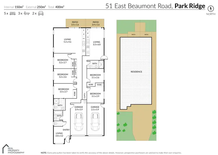 Floorplan of Homely semi-detached listing, 51 East Beaumont Road, Park Ridge QLD 4125